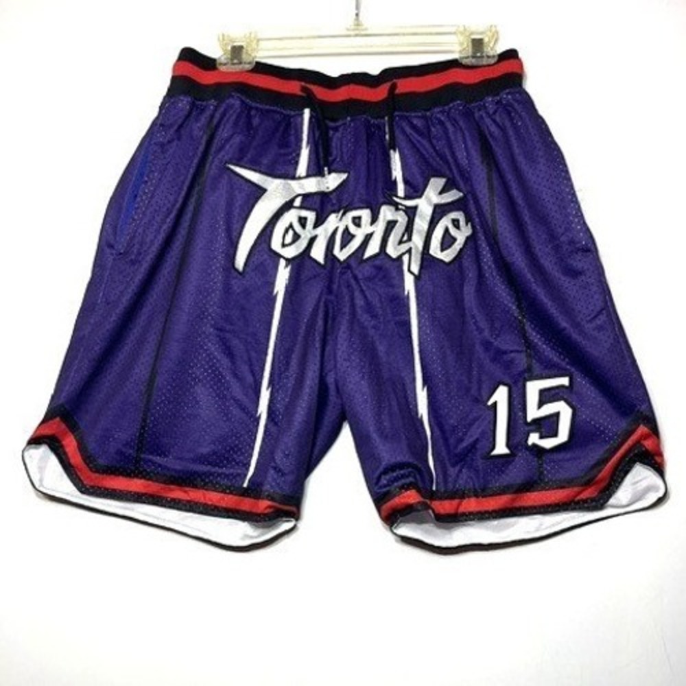Vince Carter Toronto Raptors 15 Basketball Shorts Purple Mesh Mens XL